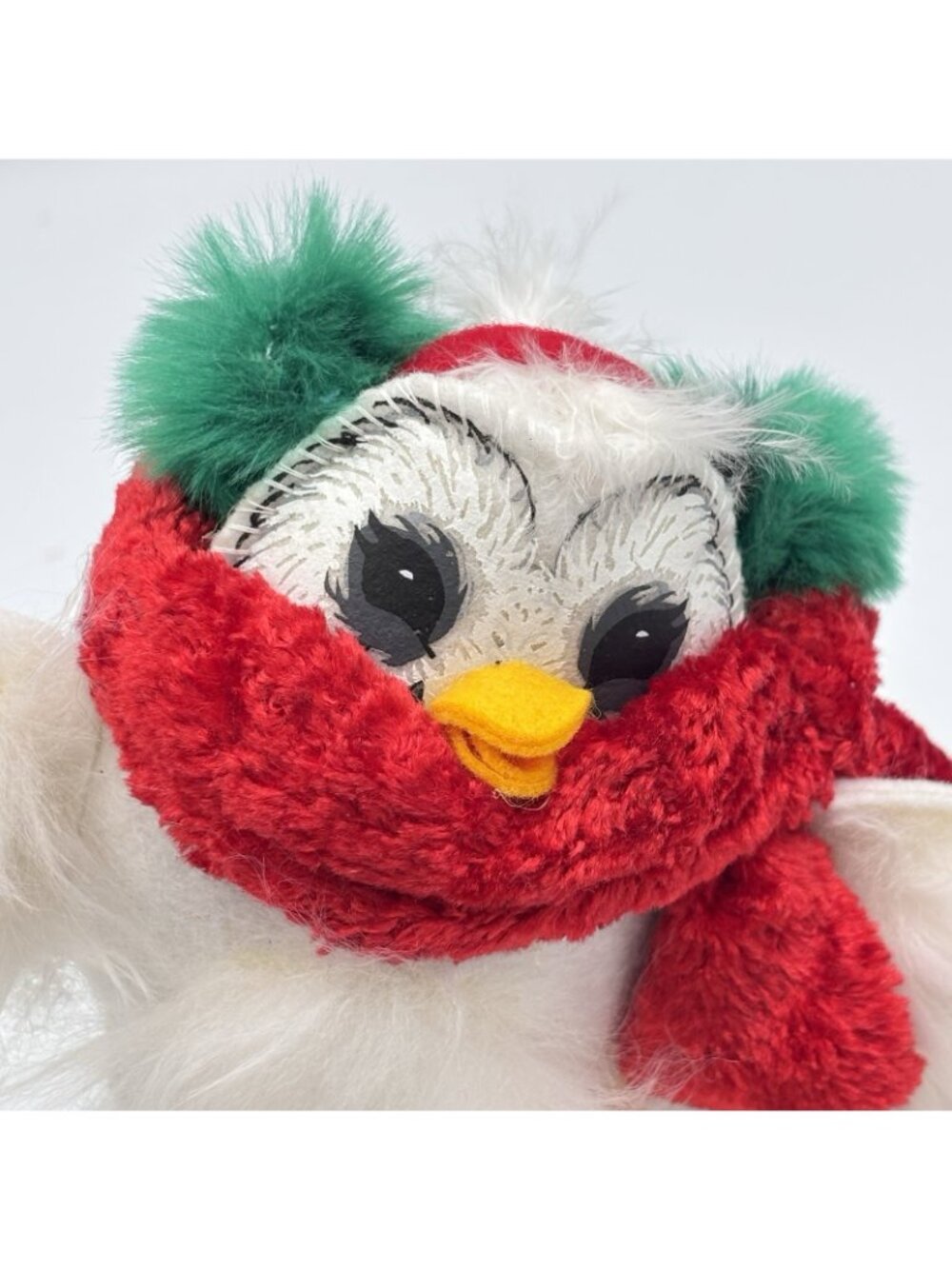 Annalee Dolls Christmas Winter White Owl Plush 2012 Red Scarf Green Earmuffs 5” - Picture 12 of 14
